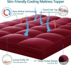 CHOKIT King Mattress Topper, Extra Thick Pillow Top Mattress Pad for Back Pain Relief, Cooling Bed Topper Mattress Cover with 8-21 Inch Deep Pocket