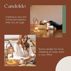 Candle Warmer Lamp with Timer: Flower Gold Candle Lamps Height Adjustable Wax Melt Home Decor House Warming Christmas Gift for Women
