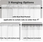 Chyhomenyc White Sheer Curtains 78 Inches Long 2 Panels Set for Living Room, Light Filtering Voile Lightweight Bedroom Curtains, Solid Window Treatment Drapes, Each 42W x 78L