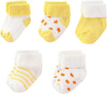 Unisex Baby Terry Socks 5-Pack for Baby boy and girl 0-12 Months Warm Cotton Socks