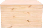 XXL Large Plain Wooden Box Storage with Hinged Lid | 15.8x11.8x9.44 inches (+-0.5) | Handles | Unpainted Gift | Product NOT Intended for 15 Years OR Below