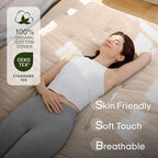 ZonLi Japanese Floor Futon Mattress Queen Size 80"x 60", 100% Cotton Cover 4'' Thicken Tatami Mattress, Foldable Sleeping Pad, Portable Dormitory Tatami Mat(Khaki)