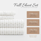 Linen Market Double-Brushed Patterned Microfiber Full Sheet Set 4 Piece – Oeko-TEX Certified Ultra Soft & Wrinkle-Free - 16" Deep Pocket Sheets - Easy Care Full Size - Beaded Arrows Light Gray