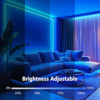 LED Strip Lights Battery Operated, 9.8ft 90 LED Strip Lights with Remote Controller Timer Dimmable, Waterproof Flexible Lights Strip for Indoor Outdoor TV Table Bedroom Boat Kitchen (Blue)