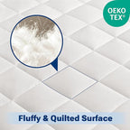 Sleep Philosophy Waterproof Mattress Protector Full Size Mattress Pad, 3M Scotchgard, Quilted & Fitted Microfiber Mattress Topper, Noisless & Deep Pocket Fits Up to 20" Mattress, Full White