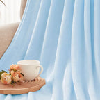 Exclusivo Mezcla Extra Large Fleece Throw Blanket for Couch, Sofa, 300GSM Super Soft and Warm Blankets, Ice Blue Throw All Season Use, Cozy, Plush, Lightweight, 50x70 Inches