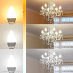 hansang 8 Pack E12 LED Candelabra Bulbs 2700K Warm White, 6W 60Watt Equivalent, B11 Ceiling Fan Light Bulbs Small Base, Type B Light Bulb for Chandelier, 600LM, 120V, Non-dimmable