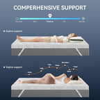 ELEMUSE 3 Inch Gel Memory Foam Mattress Topper Twin Size Pressure-Relieving Mattress Topper for Back Pain,Non-Slip Design with Removable & Washable Cover, CertiPUR-US