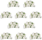 NUPTIO Flower Balls for Wedding Centerpieces - 10 Pcs 14.2 inch Diameter Fake Flower Ball Arrangement Bouquet Party Centerpieces for Tables - White Rose Bouquet Centerpiece Flowers for Wedding Table