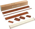 Mellow Naturalista Classic 16 Inch Solid Wood Platform Bed with Wooden Slats, Cherry, Twin