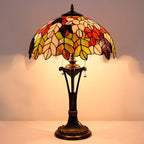 Tiffany Table Lamp Maple Leaf Stained Glass Desk Lamp 16X16X24 Inches Reading Light