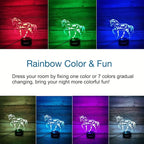 3D Horse Decor Lamp Gift with Remote, 7 Colors Changing Night Light Birthday Toys for Kids Girls Boys, Horse Lovers