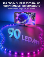 TV LED Backlight, 14.7ft LED Lights for 55-65 Inch TVs, Smart App Control TV Lights That Change with TV, USB-C Powered, RGB LED Strip Lighting Sync to Screen