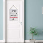 Little Man Cave Wooden Hanging Wall Sign, 8x12 Inch, Farmhouse Wall Decor for Baby Home Bedroom Living Room