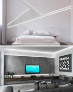 Aclorol 50FT COB Led Rope Light 6000K 24V Flexible COB Led Strip Light Cool White Super Bright for Bedroom TV Party Home Indoor Decor 15M LED Tape Light CRI85+ (Power Supply & LED Dimmer Not Included)