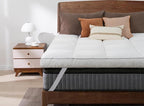 QUEEN ROSE Full Size Mattress Topper, Extra Soft Pillow Top Mattress Topper Full, Cooling Thick Plush Bed Topper Cloud-Like Down Alternative, Baffle Box White, for Back Pain Relief