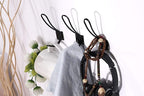 Rustic Entryway Hooks | 10 Pack of Black Wall Mounted Vintage Double Coat Hangers with Large Metal Screws Included
