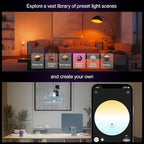 Philips Hue Smart LED A19 Bulb, White & Color Ambiance, E26 Base, 7.2W, Full Spectrum Light 1000K-20000K, 810 Lumens, Dimmable, Works with Alexa, Google, & Apple Home,1pk