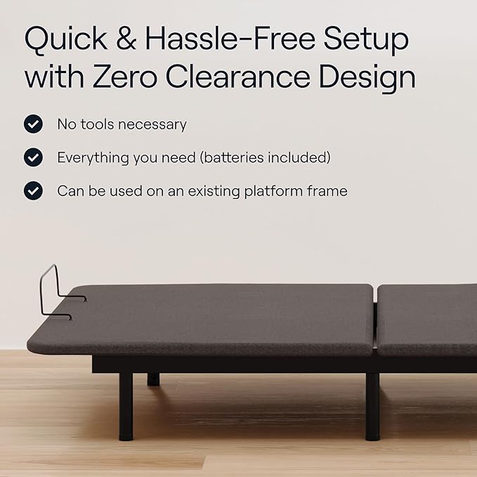 Siena 8” Full Mattress with Adjustable Base - Head & Foot Incline - Medium Firm Gel Memory Foam - Premium Pressure Relieving Layers - Wireless Remote with Memory - Zero Clearance - Zero Gravity