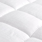 SLEEP ZONE Twin XL Cotton Mattress Pad for College Dorm, Machine Washable Mattress Protector Cover, Soft Cotton Top Cooling Mattress Topper Fits 8-21 inch Deep Pocket, Twin XL