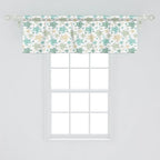 Ambesonne Turtles Window Valance Pack of 2, Illustration of Repeating Motifs of Animal Print in Assorted Tones, Rod Pocket Curtain Valances for Kitchen Bedroom, 42" X 18", Seafoam and Grey Yellow