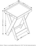 Furinno Classic Tray Table with Removable Tray, Espresso