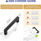 Ravinte 3 Pack 4 Inch Kitchen Square Cabinet Handles Matte Black Cabinet Pulls Black Drawer Pulls Cupboard Hardware Kitchen Handles