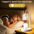 Candle Warmer Lamp Electric Timer - Flower Candle Lamps Height Adjustable Home Bedroom Decor House White
