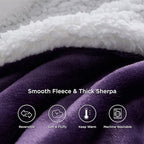 Bedsure GentleSoft Sherpa Fleece Throw Blanket Twin Size for Couch - Thick and Warm Throw for Girls and Women, Soft Fuzzy Plush Twin Blanket for Winter, Purple, 60x80 Inches