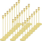 Gold Candlestick Holder Set of 24 for Taper Candles, Decorative Candle Holders Bulk Candle Stick Holders Taper Candle Holders for Table Centerpiece Wedding Dinning Party Anniversary Home Decor