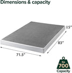 ZINUS 5 Inch California King Metal Smart Box Spring with Quick Assembly, Mattress Foundation, Strong Metal Frame, Easy Assembly