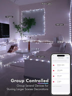 BrizLabs Smart Fairy Lights, 33ft 100 LED Color Changing Fairy Lights Work with Alexa/Google Home, WiFi Rainbow Christmas Light Dimmable RGB Twinkle Starry Light for Christmas Tree Home Party Decor