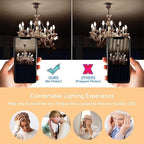 Cotanic Dimmable E12 LED Candelabra Bulb 4000K Daylight, Ceiling Fan Light Bulbs Small Base,60W Equivalent,Type B Bulb for Chandelier,Vintage B11 LED Candle Shape with Clear Glass,600LM,10 Pack