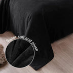 Exclusivo Mezcla Fleece Blanket Twin Size for Bed, Super Soft and Warm, All Season Use, Cozy, Plush, Lightweight, 90x66 Inches, Black