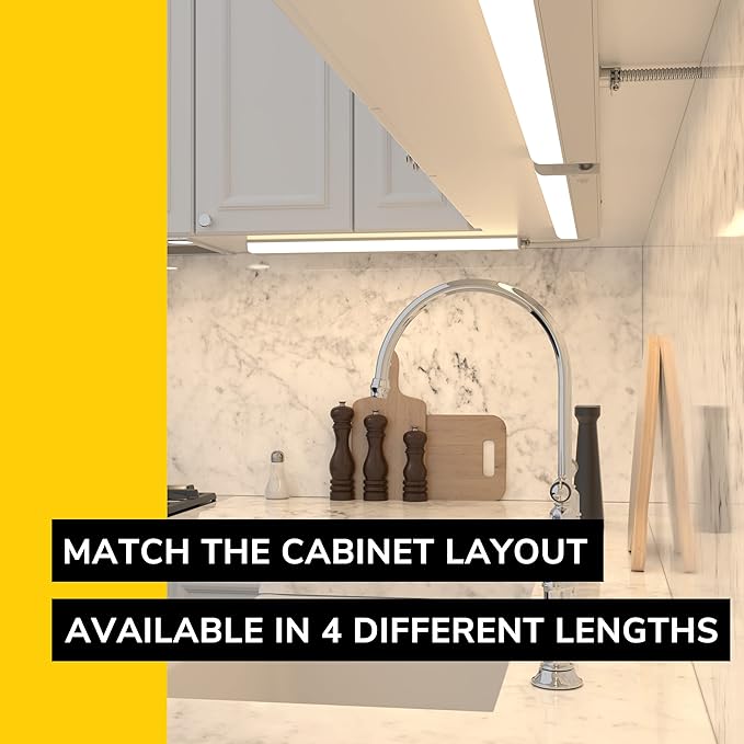GETINLIGHT 12-inch Hardwired Only LED Under Cabinet Lighting, Soft White(3000K), Dimmable, Matte White Finished, ETL Listed, IN-0201-11-WH