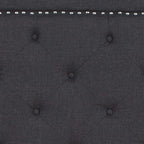 Flash Furniture Brighton King Size Tufted Upholstered Platform Bed in Dark Gray Fabric