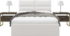 Vänt Upholstered Wall Panels - Queen/Full Size Wall Mounted Headboards - Boucle Ivory - Set of 4 Panels (Each Individual Panel 30"x11.5")