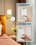 DEWENWILS Wireless Wall Light Switch Kit, 10A/1200W, No WiFi Needed Remote Control Switch for Small Appliance, Lamps, Lighting Fixture, No in-Wall Wiring, Long RF Range, 3 Pack Switches+1 Receiver