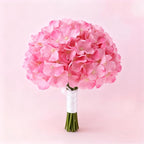 100PCS Artificial Hydrangea Flowers, Fake Flowers Silk Hydrangea Full Flowers Heads with Stems for Wedding Home Party Shop Baby Shower Decor (Dark Pink)