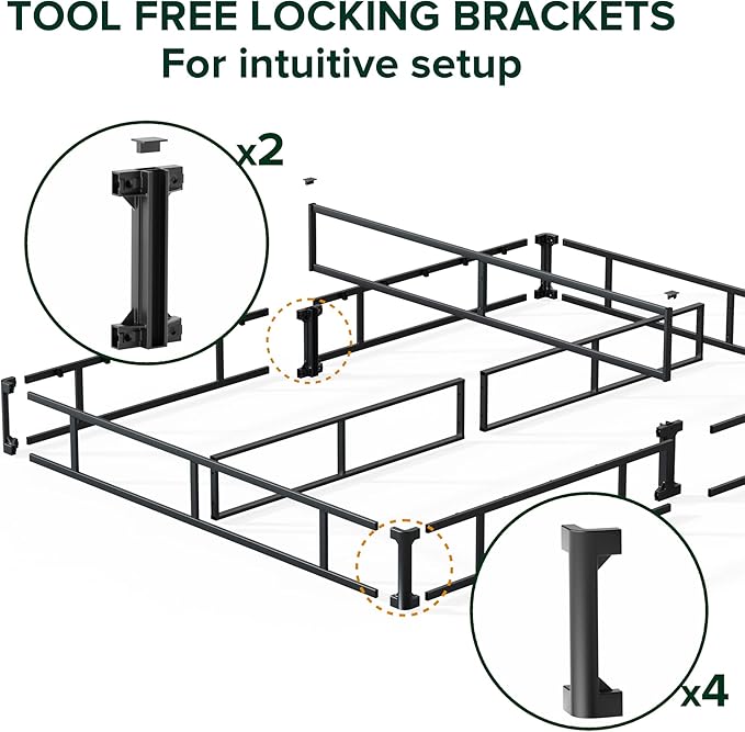ZINUS 7 Inch King Metal Smart Box Spring with Quick Assembly, Mattress Foundation, Strong Metal Frame, Easy Assembly