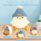 Penguin Lamp with Knit Hat,Kawaii Penguin Night Light,Food Grade Silicone,Dimmable Nursery Nightlight,LED Squishy Novelty Animal Lamp,Kids Room Decor,Funny Gifts for Kids Boys Girls Baby