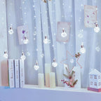 Minetom 200 LED Wishing Ball Curtain Lights - Fairy String Lights with Remote, USB Powered Waterproof for Christmas Wedding Party Bedroom Decoration, Pure White
