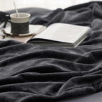 Bedsure GentleSoft Twin XL Fleece Blanket Dorm Bedding - Lightweight Soft Cozy Blankets for Bed, Sofa, Couch, Travel, Camping, Charcoal, 66"x90"