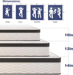 Queen Mattress,12 Inch Queen Size Mattress in a Box,Gel Memory Foam and Pocket Spring Hybrid Mattress,Ideal for All Sleep Positions,CertiPUR-US Certified,Shoulder Support-Medium Firm,80" x 60"