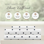 Linen Market Double-Brushed Patterned Microfiber Twin Sheet Set 3 Piece – Oeko-TEX Certified Ultra Soft & Wrinkle-Free - 16" Deep Pocket Sheets - Easy Care Twin Size - Dots Navy