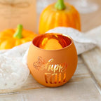 WDHODEC Thanksgiving Candle Holders 6 Pieces Orange Pumpkin Glass Votive Candle Holder for Fall Wedding, Party, Table Centerpiece Décor Thanksgiving Decorations Indoor and Outdoor
