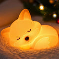 Fox Night Light for Boys Girls, Dimmable Squishy Fox Silicone Animal Lamp, Cute Foxes Gifts Decor Nightlight for Birthday Xmas Gifts