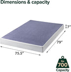 ZINUS 7 Inch King Metal Smart Box Spring with Quick Assembly, Mattress Foundation, Strong Metal Frame, Easy Assembly