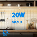 CNSUNWAY 2FT LED Shop Light, 20W 3000K Warm White, T8 LED Tube Light, Ceiling and Utility Shop Lights, Linkable Under Counter Lights for Kitchen, Garage, Workbench, Basement, ETL Listed (Pack of 6)