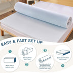 Airensky 2 Inch Memory Foam Mattress Topper, Cooling Gel Infused High Density King (76"x80") Topper with Removable Skin-Friendly Cover, Bed Topper for Pressure Relief Back Pain, CertiPUR-US Certified